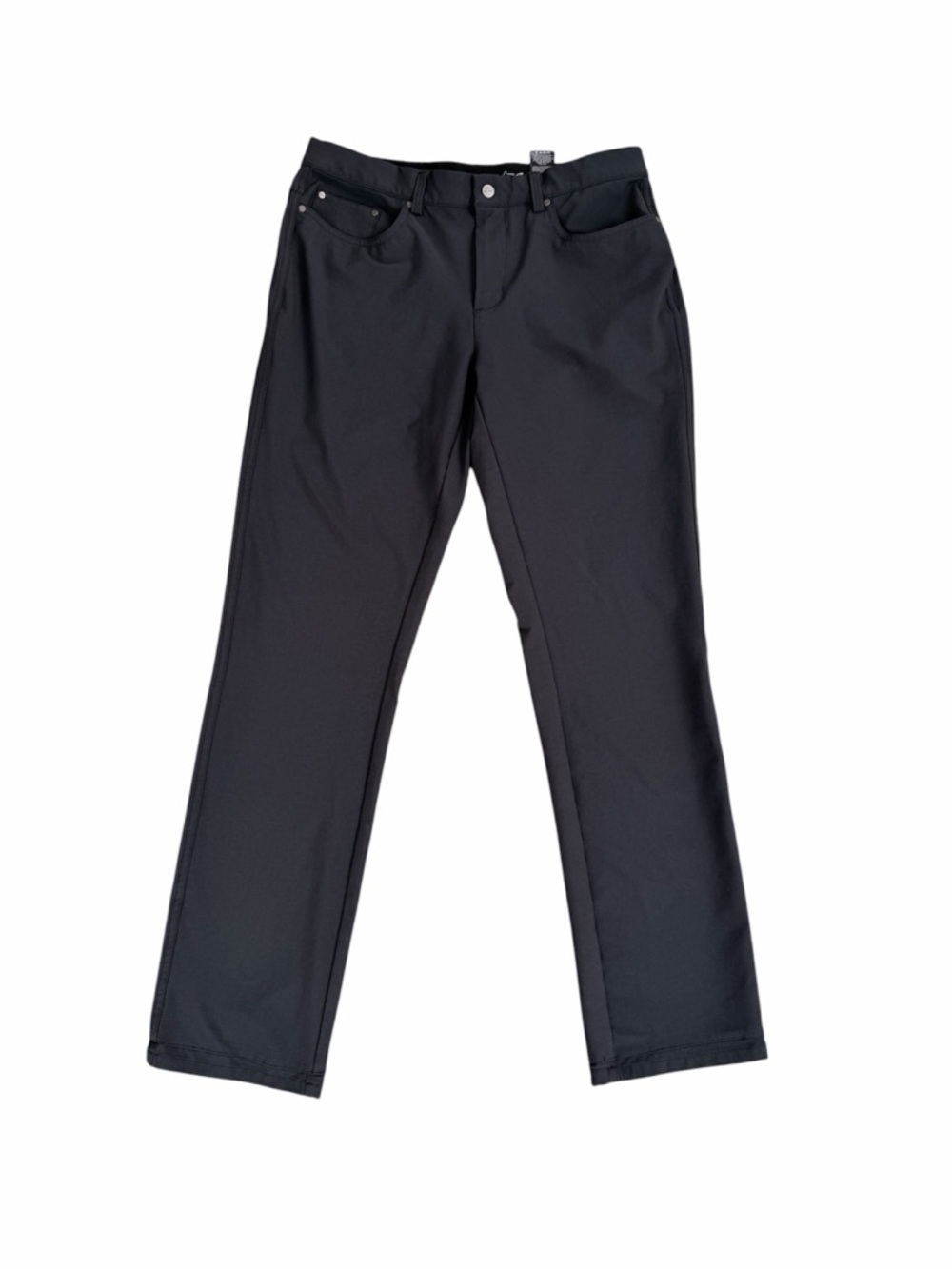 Greg Norman Mens Flat Front Black Stretch Golf Pants Size 32x34